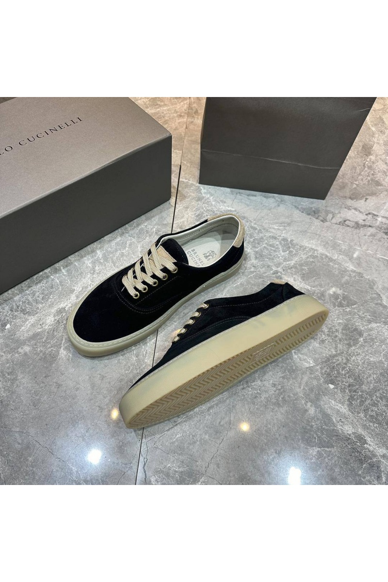 Brunеllо Сuсinеlli Замшевые кеды Sail low-top - Black