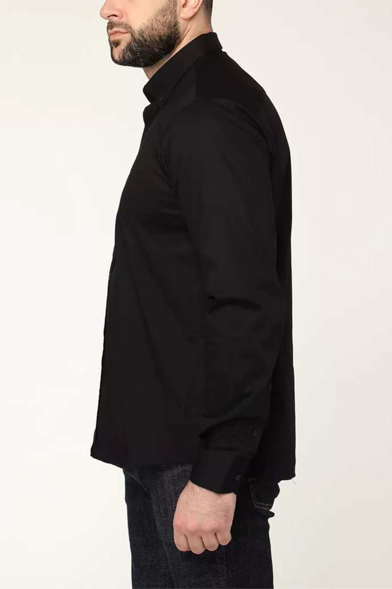 Emporio Armani EA7 Мужская чёрная рубашка 