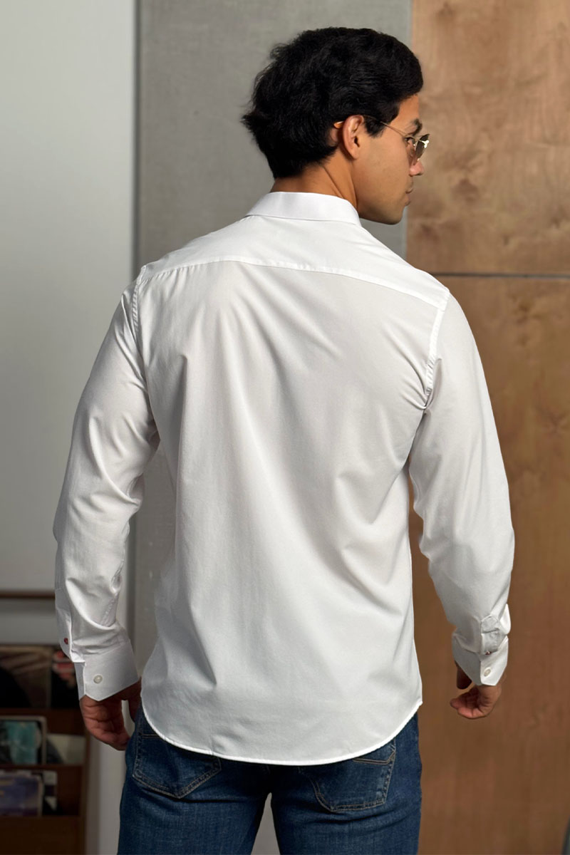 Hermes Мужская рубашка H embroidered - White