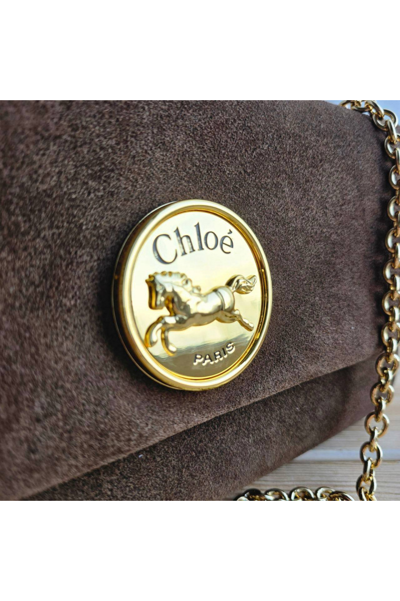Chloe Замшевая сумка Small Heritage 28x17 см