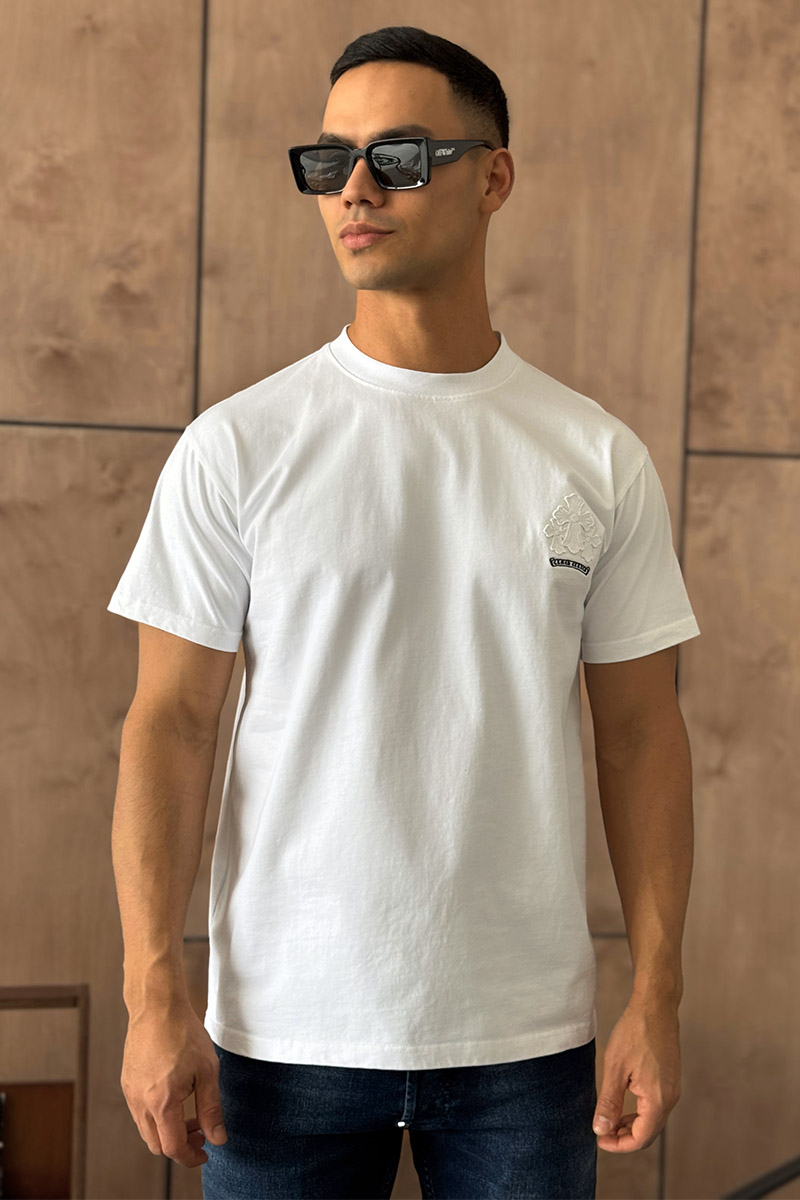 Designer Clothing Белая оверсайз футболка Gothic logo
