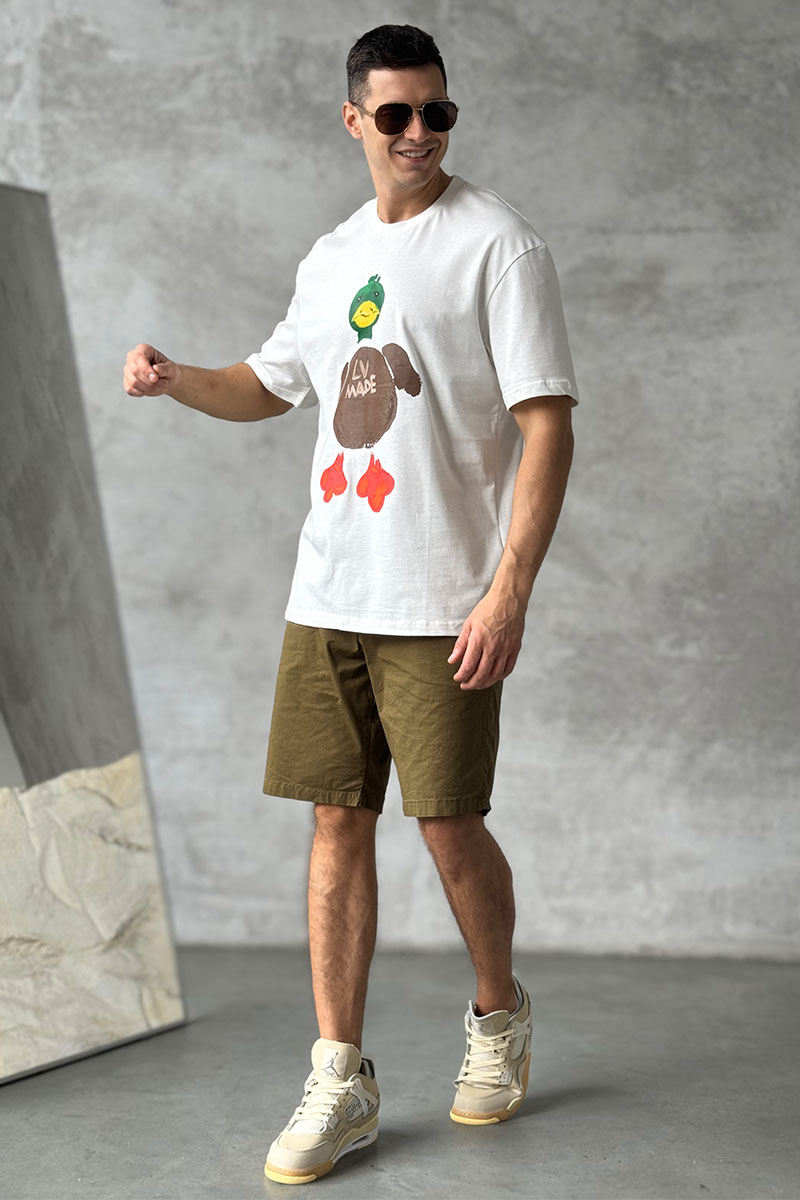 Lоuis Vuittоn Брендовая оверсайз футболка Duck print - White