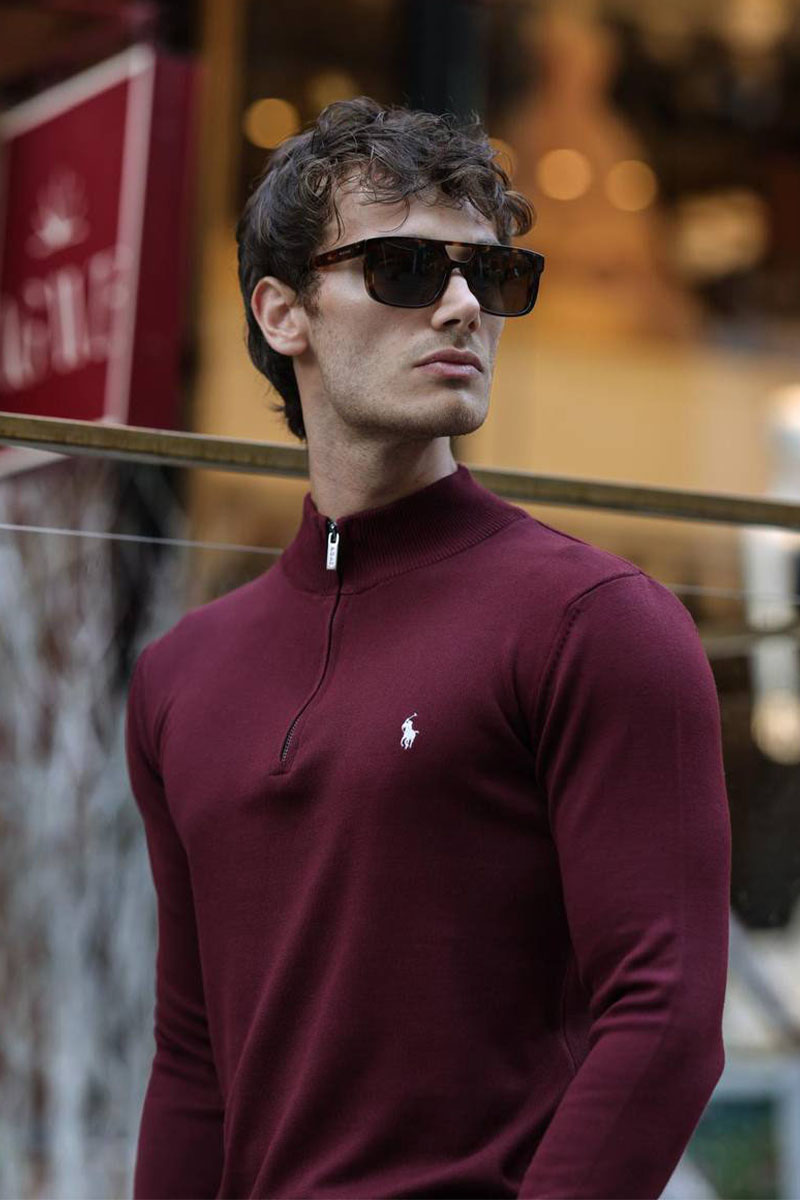 Polo Ralph Lauren Мужская кофта half-zip - Burgundy