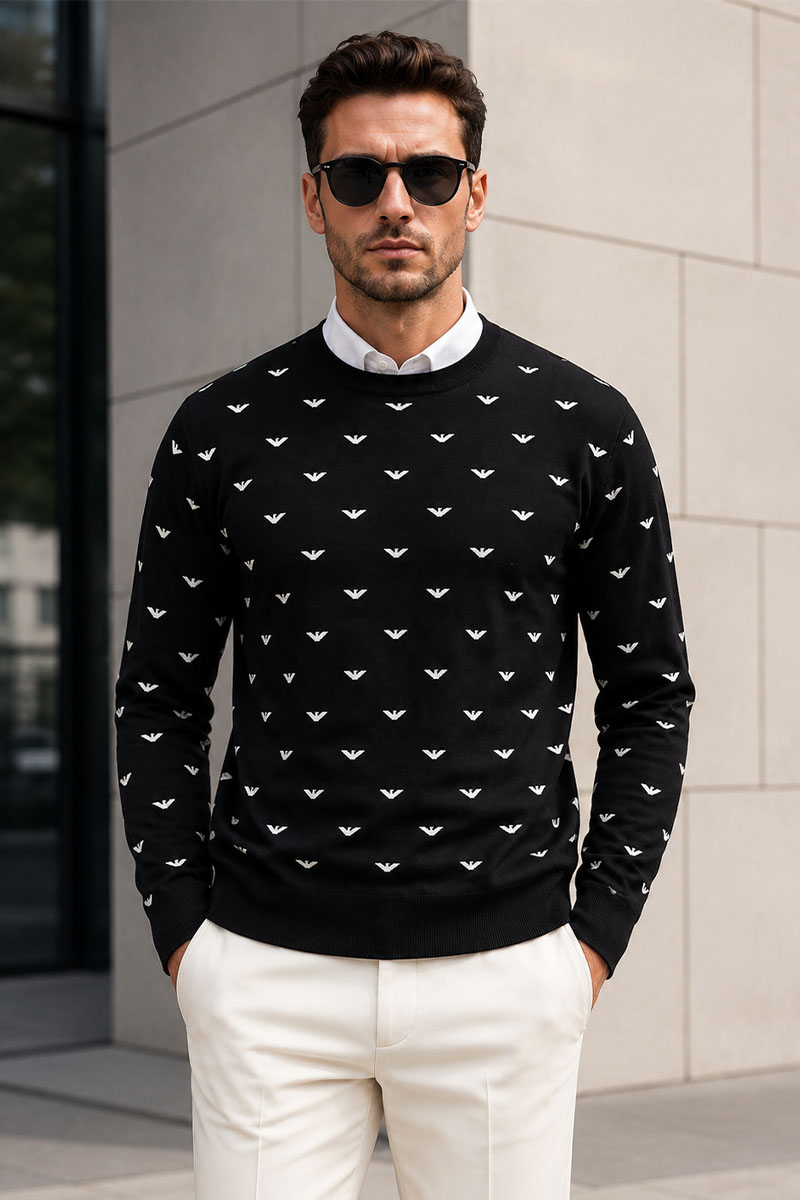Emporio Armani EA7 Мужской чёрный джемпер 