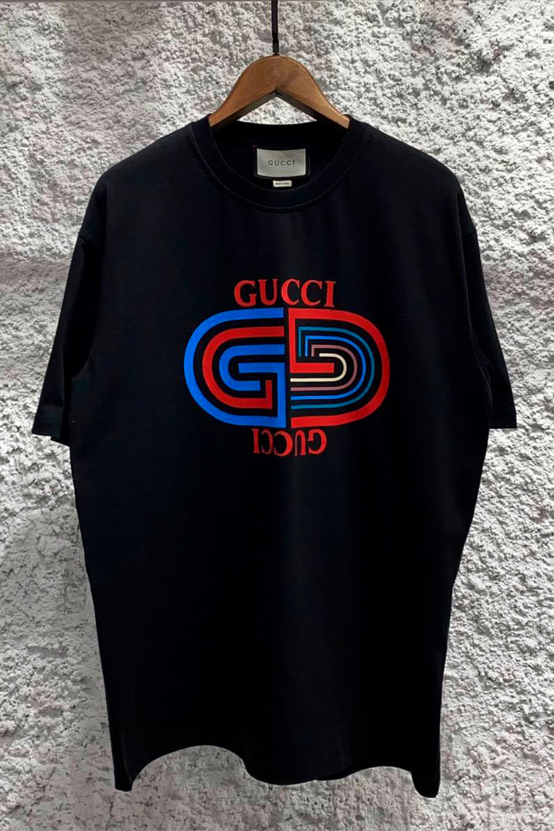 Gucci Чёрная оверсайз футболка GG logo-print