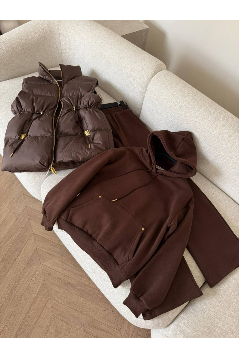 Schiaparelli Женский костюм тройка на флисе premium - Brown