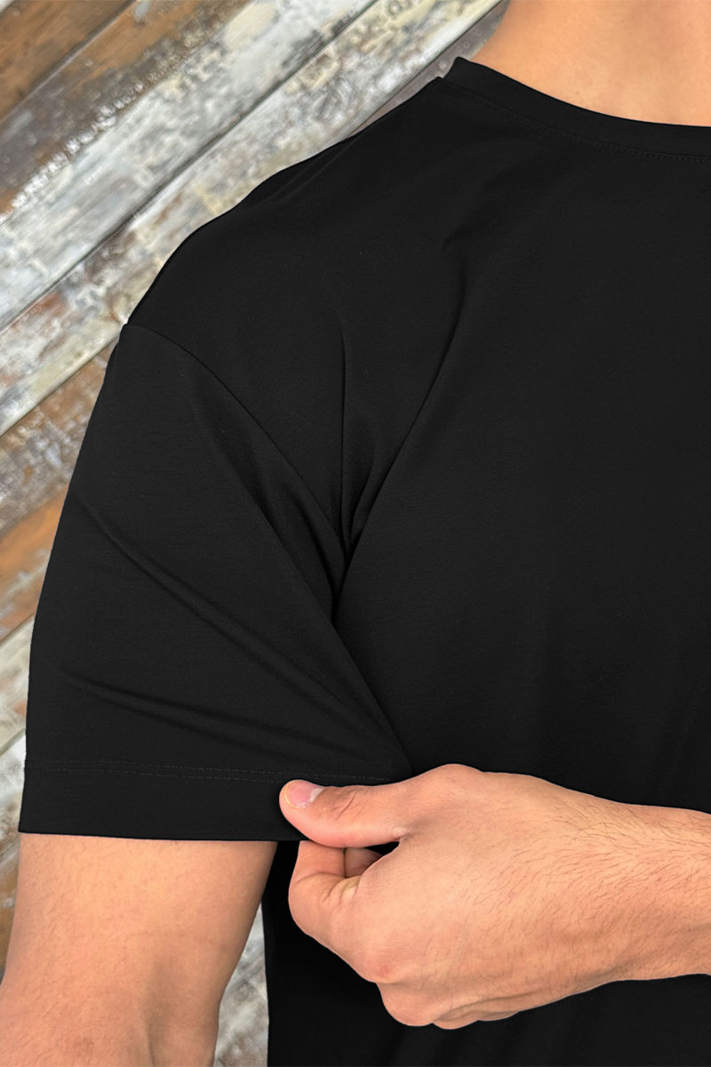 Zegna Мужская чёрная футболка logo-embroidered