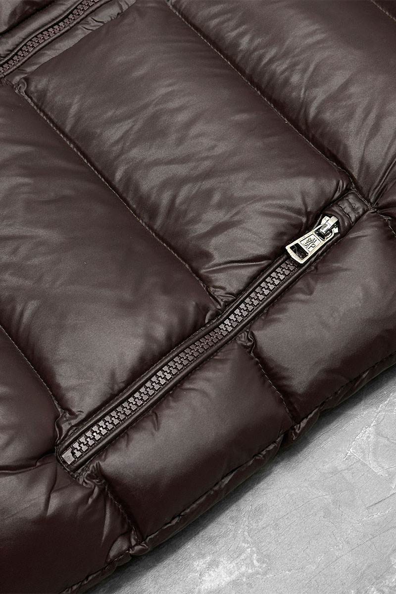Moncler Мужской жилет logo-patch - Brown