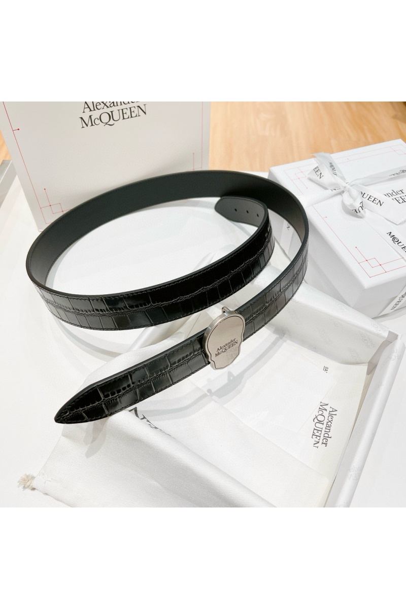 Alexander McQueen Кожаный ремень Skull Premium (ширина 3.5 см)
