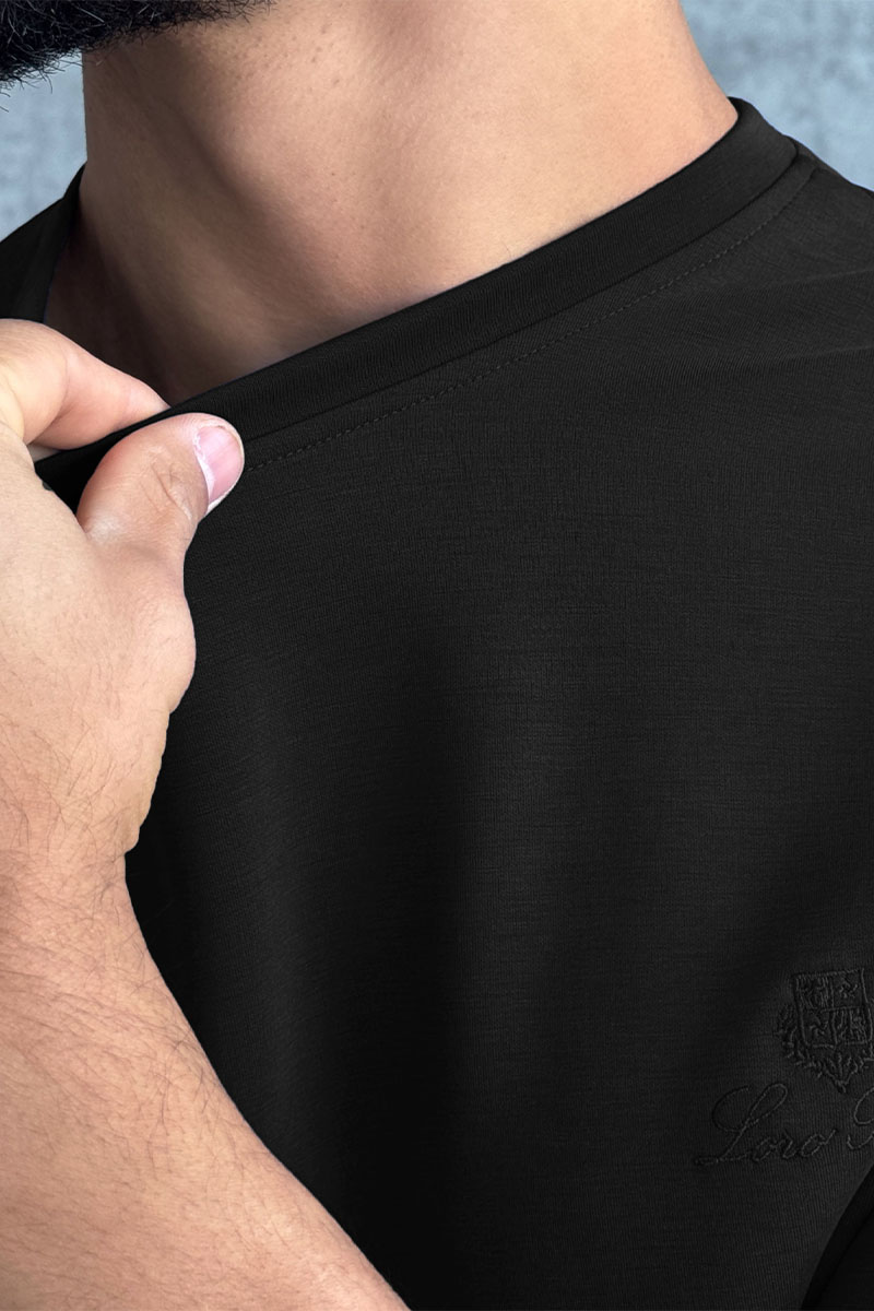Loro Piana Мужская чёрная футболка 