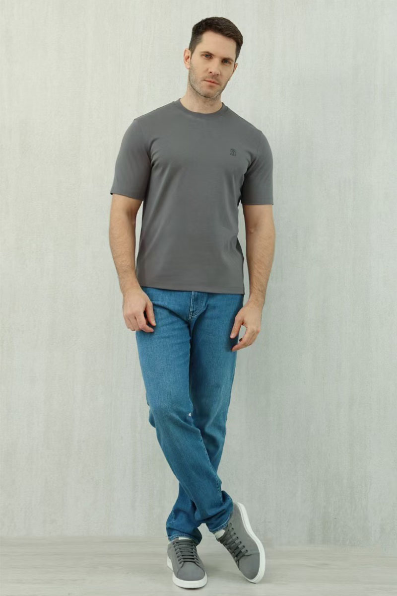 Brunеllо Сuсinеlli Мужская серая футболка premium