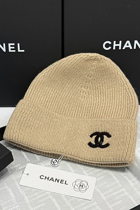 Шапка logo-embroidered premium - Beige