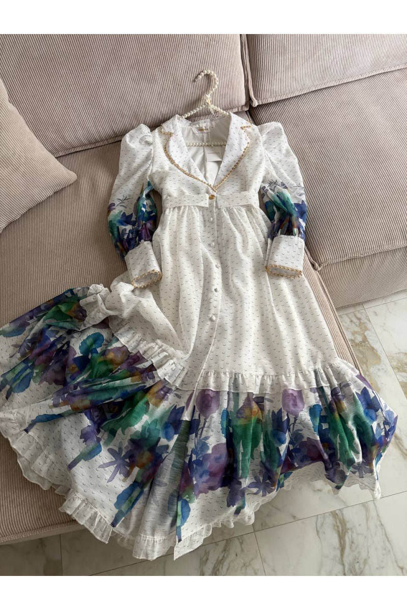 Zimmermann Женское длинное платье с рукавом 