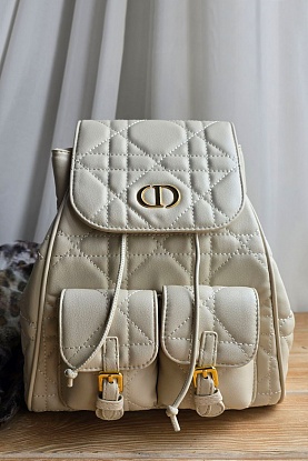 Кожаный рюкзак Caro 26x25 см - White