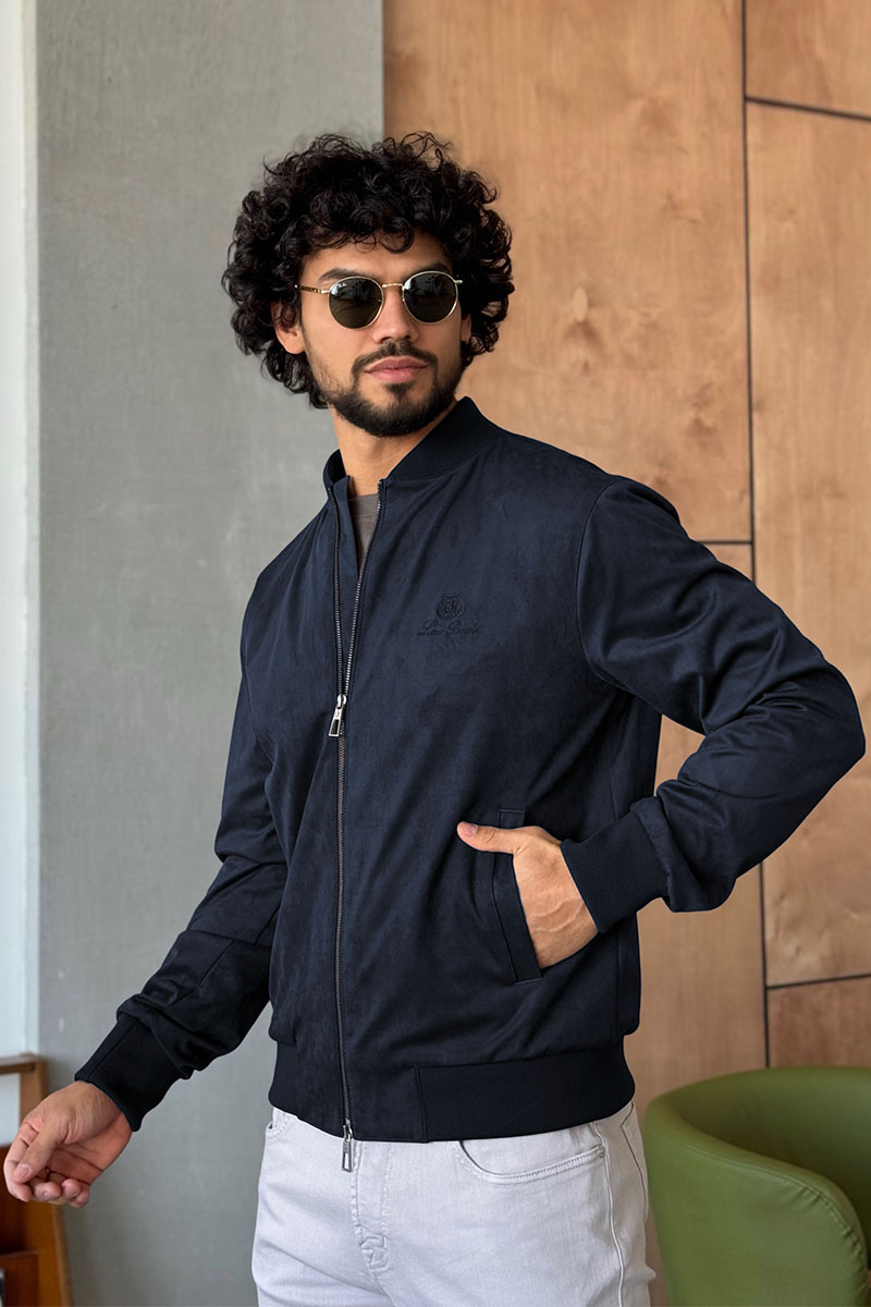 Loro Piana Мужской тёмно-синий бомбер 