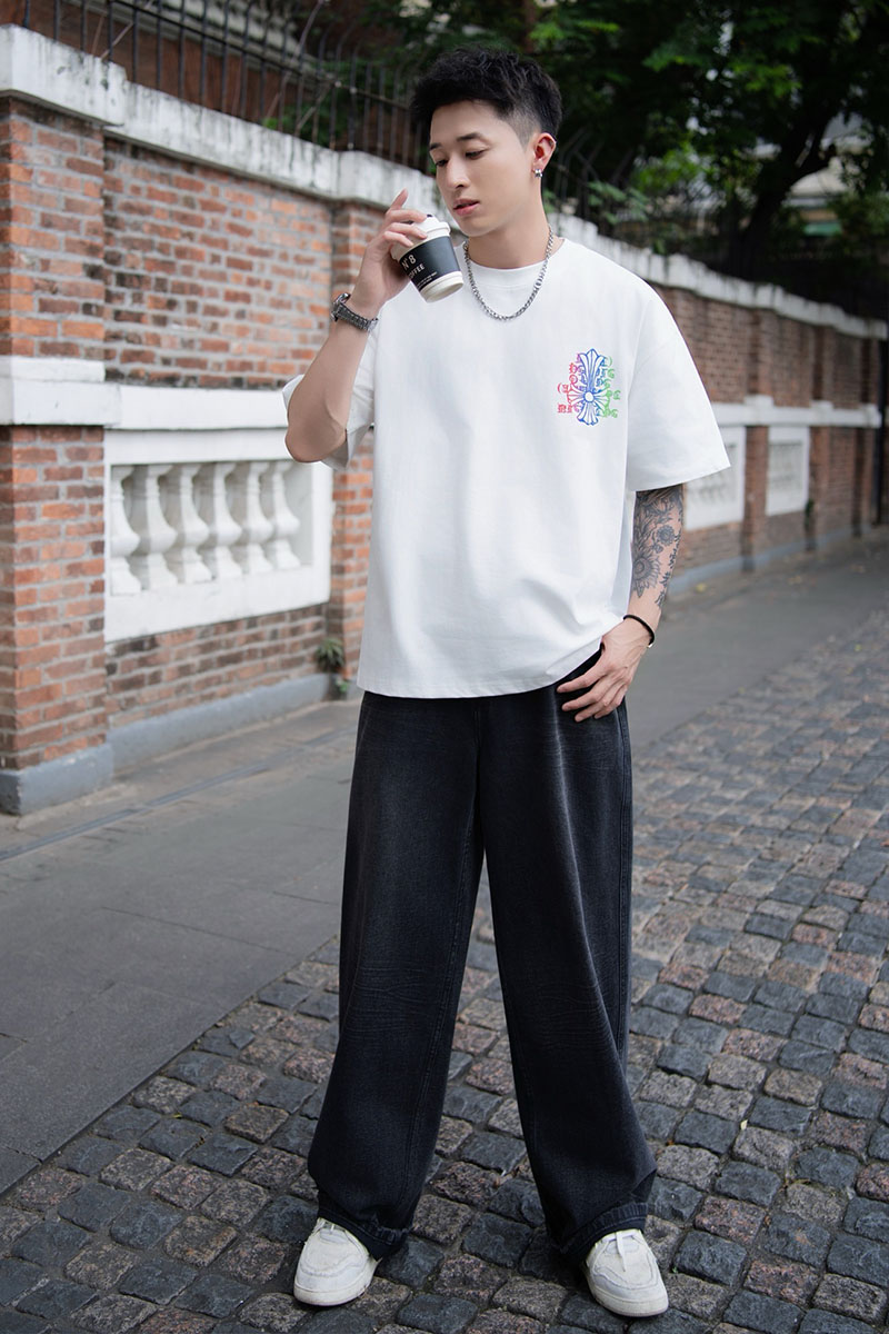 Chrome Hearts Белая оверсайз футболка Premium