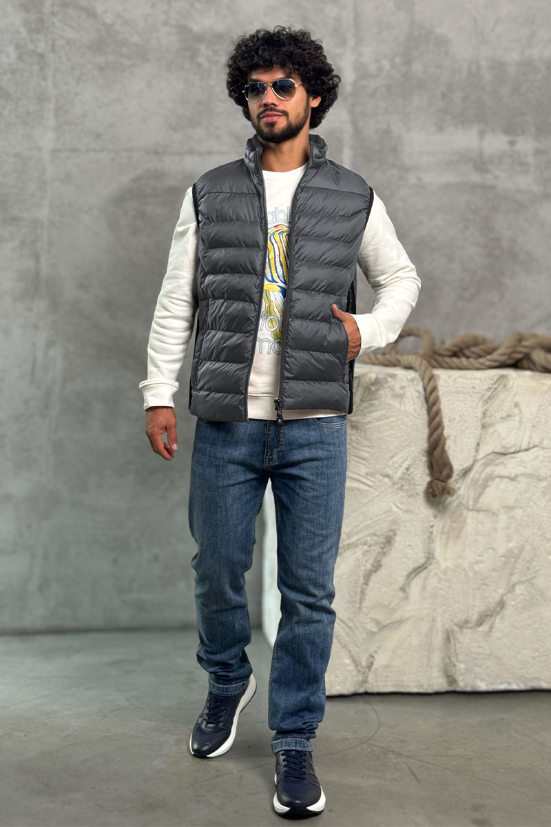 Designer Clothing Мужской серый жилет Parajumpers