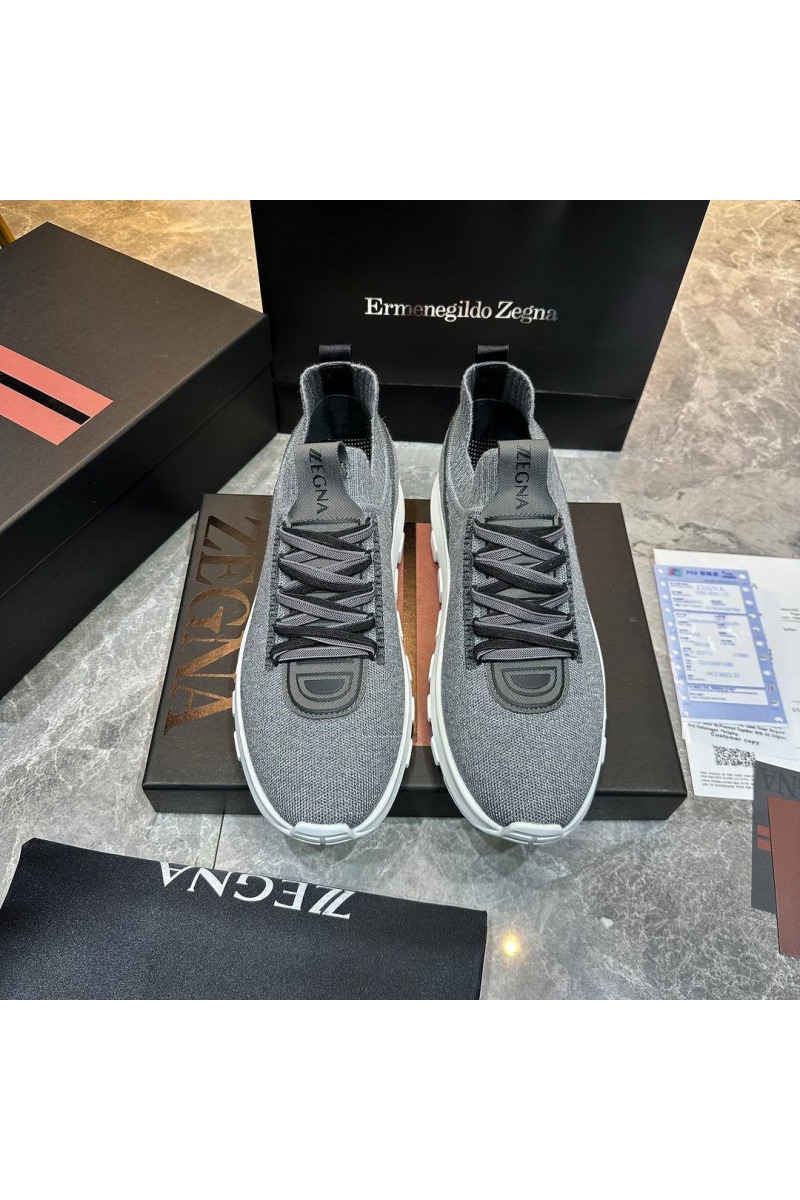 Zegna Мужские текстильные кроссовки 