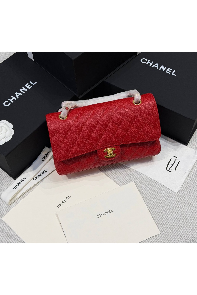 Chаnеl Кожаная сумка Classic Flap premium 25x13x7 см (8 расцветок)