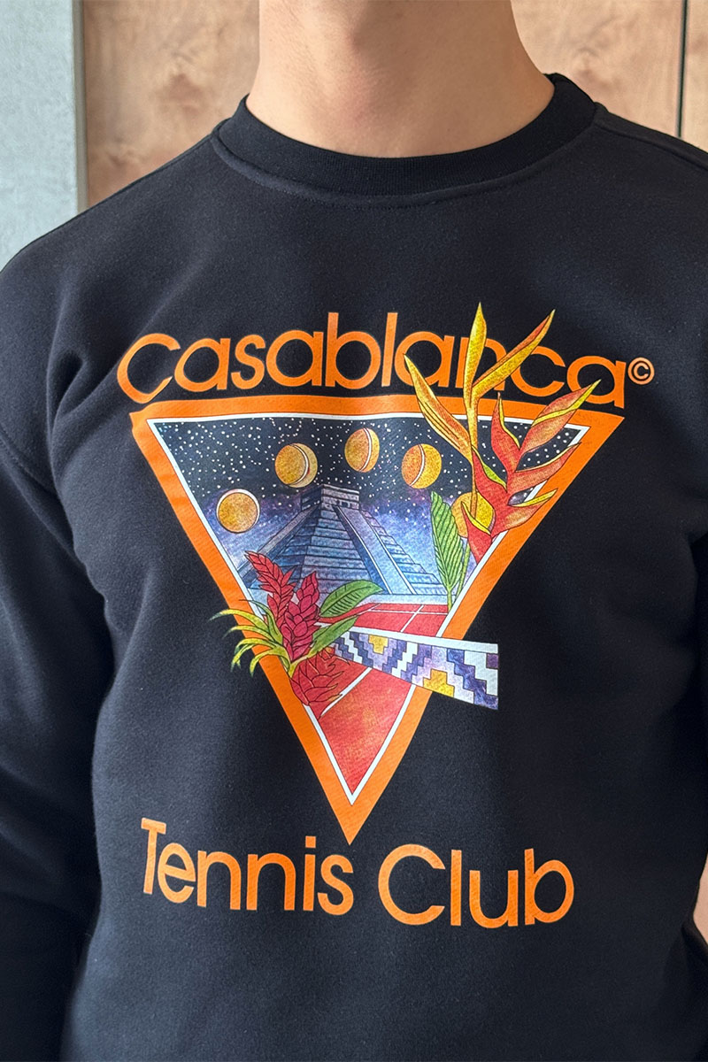 Casablanca Чёрный свитшот tennis club 