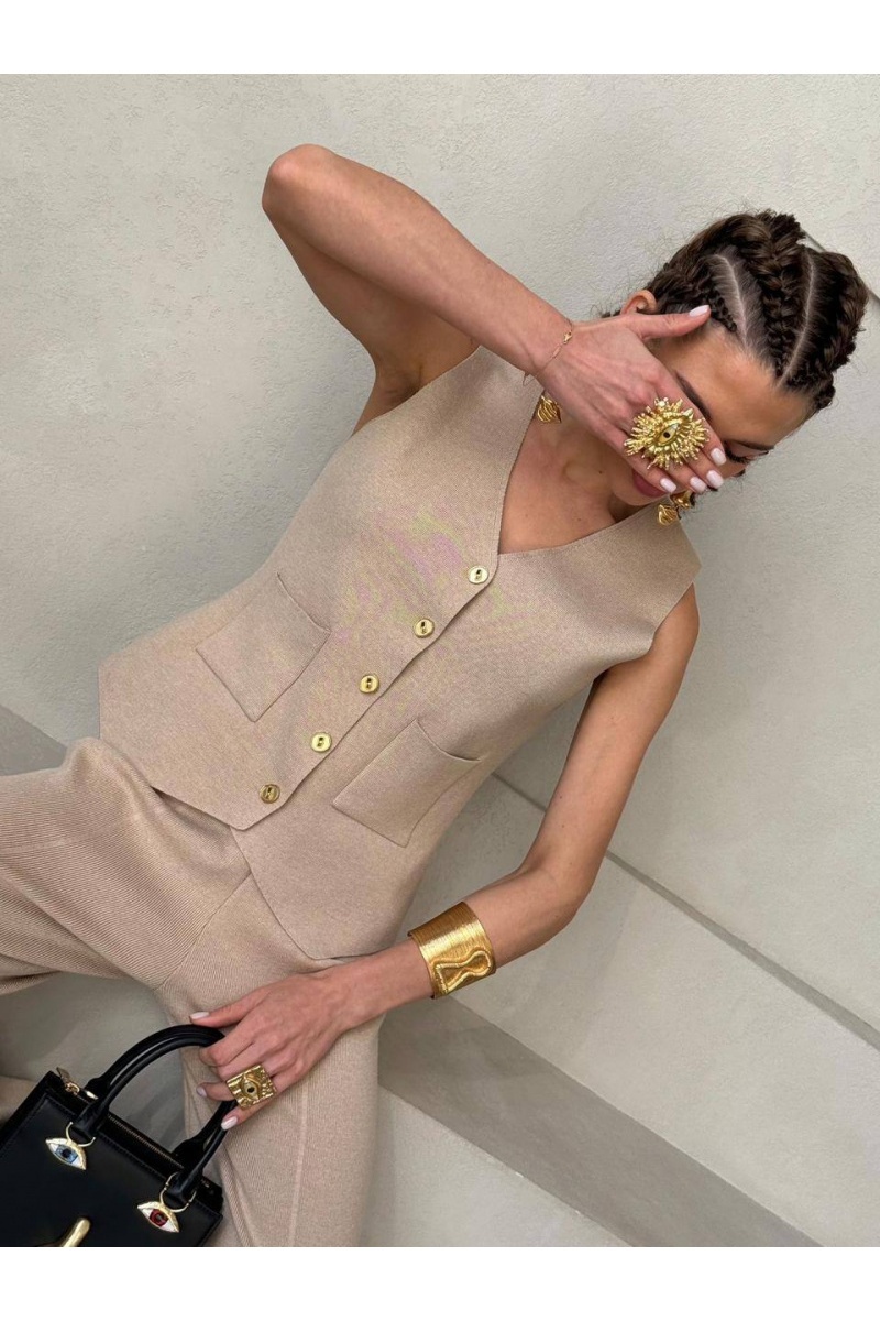 Schiaparelli Женский бежевый костюм premium