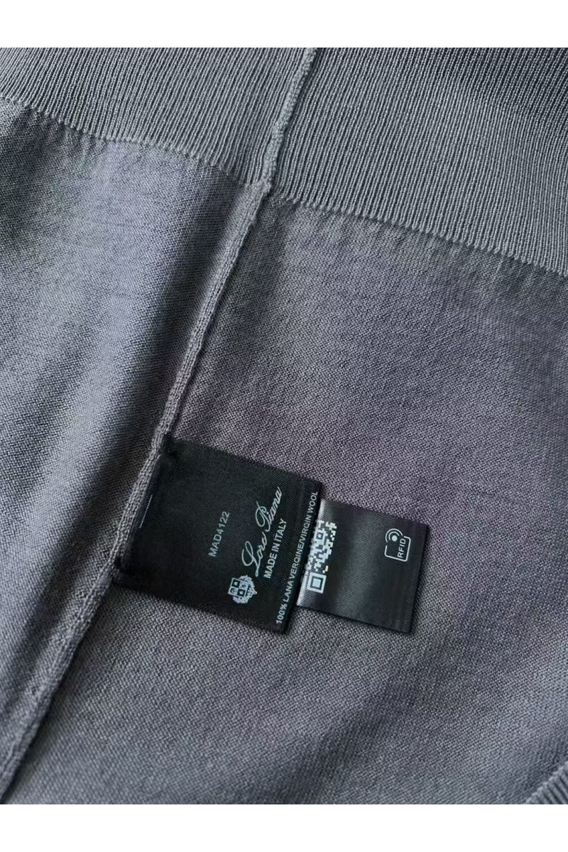 Loro Piana Мужское тёмно-серое поло premium