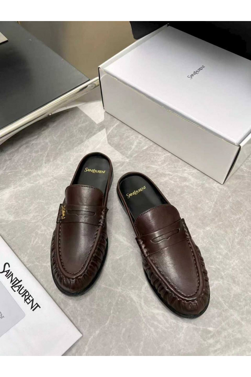 Yves Saint Laurent Женские кожаные мюли premium