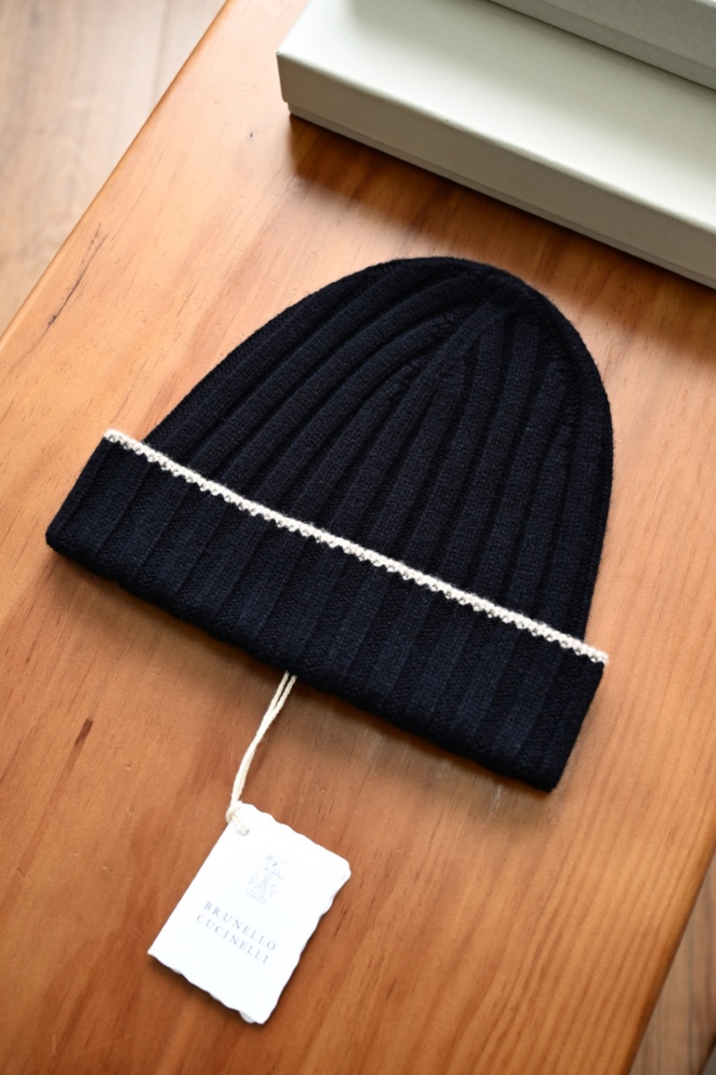 Brunеllо Сuсinеlli Кашемировая шапка Premium - Navy