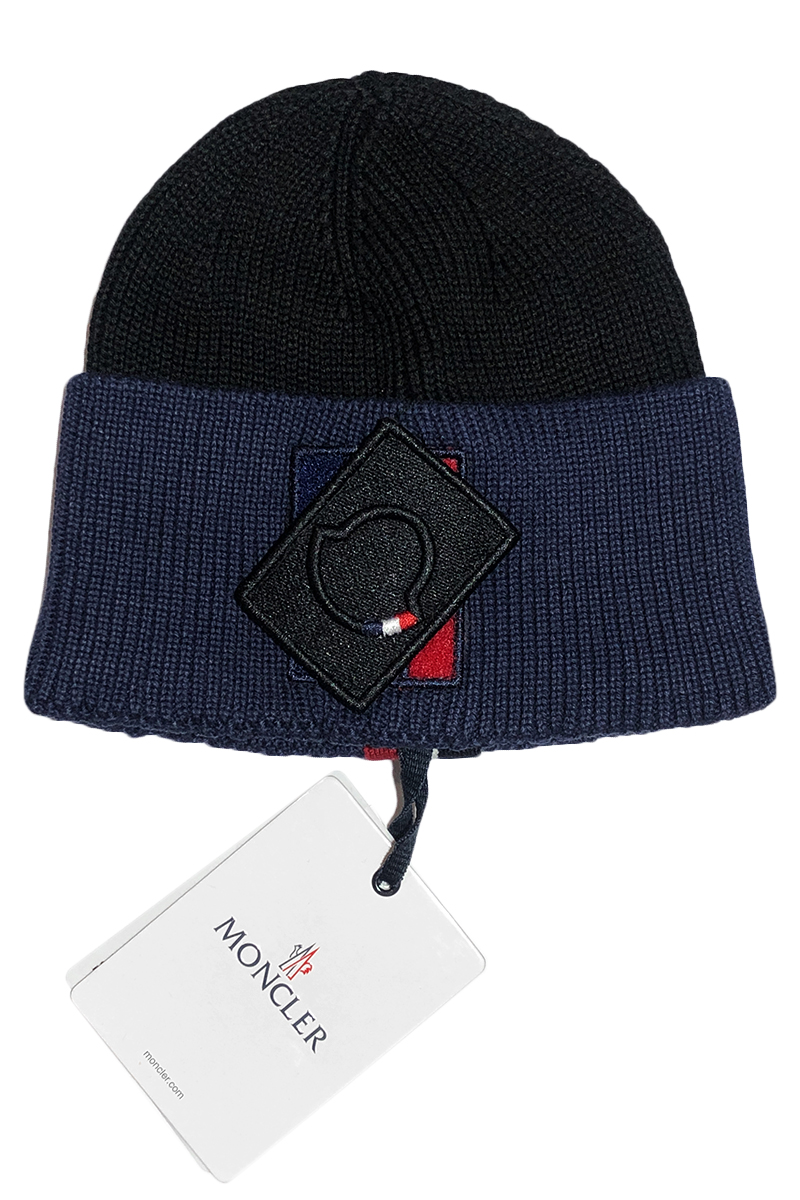 Moncler Мужская брендовая шапка - Black / Navy