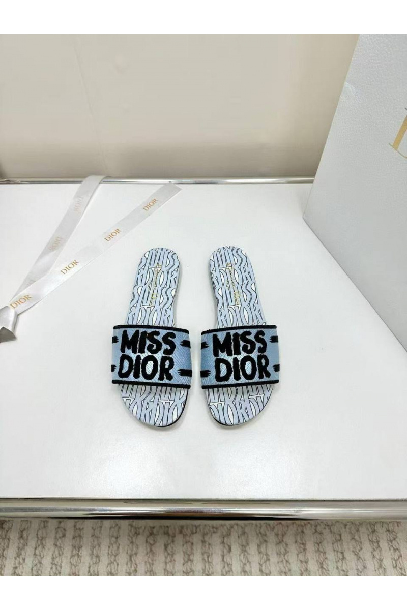 Dior Женские шлёпанцы Dway Premium - Blue