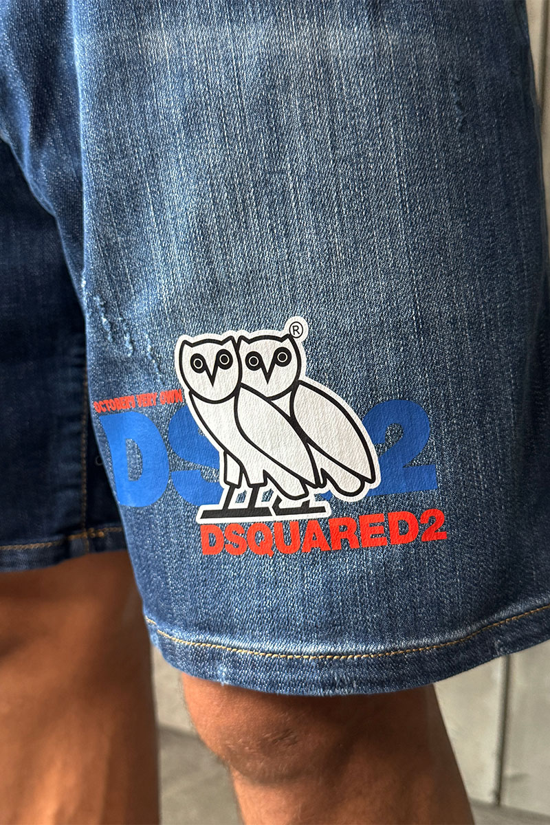 Dsquared2 Синие джинсовые шорты OVO 