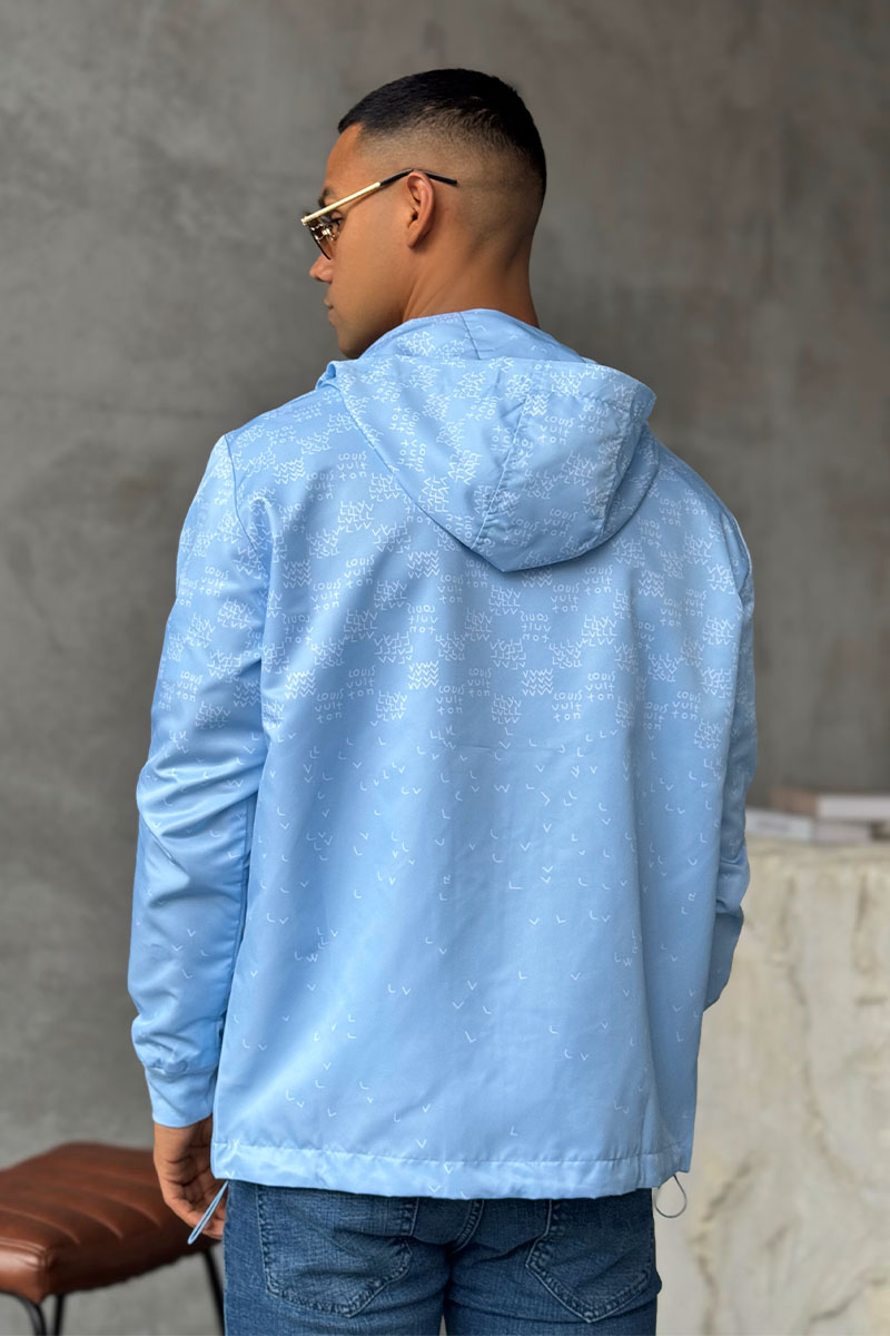 Lоuis Vuittоn Ветровка голубого цвета Damier Spread Windbreaker