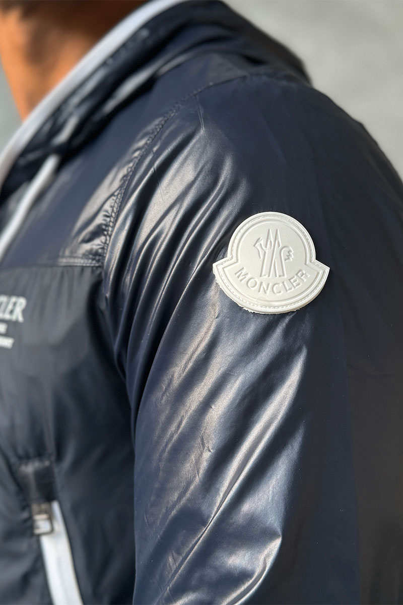 Moncler Мужская тёмно-синяя ветровка Vaugirard