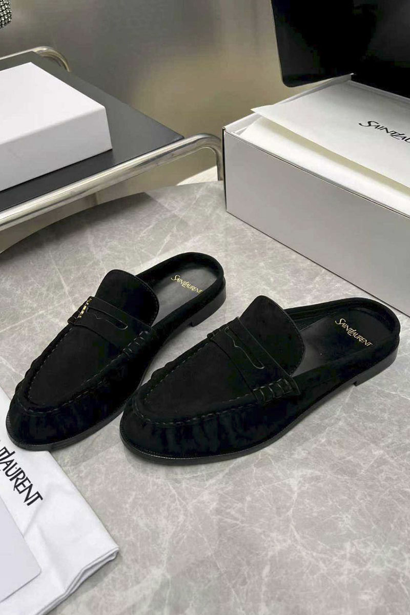 Yves Saint Laurent Женские замшевые мюли premium