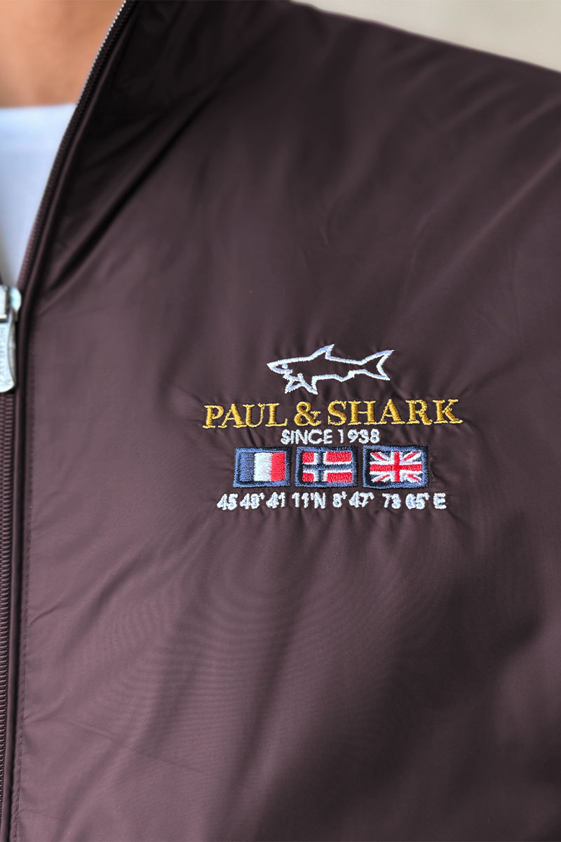 Paul & Shark Мужская бордовая куртка Anchor logo 