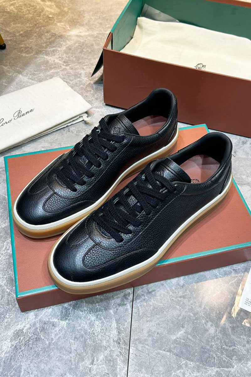 Loro Piana Мужские кожаные кроссовки Tennis Walk