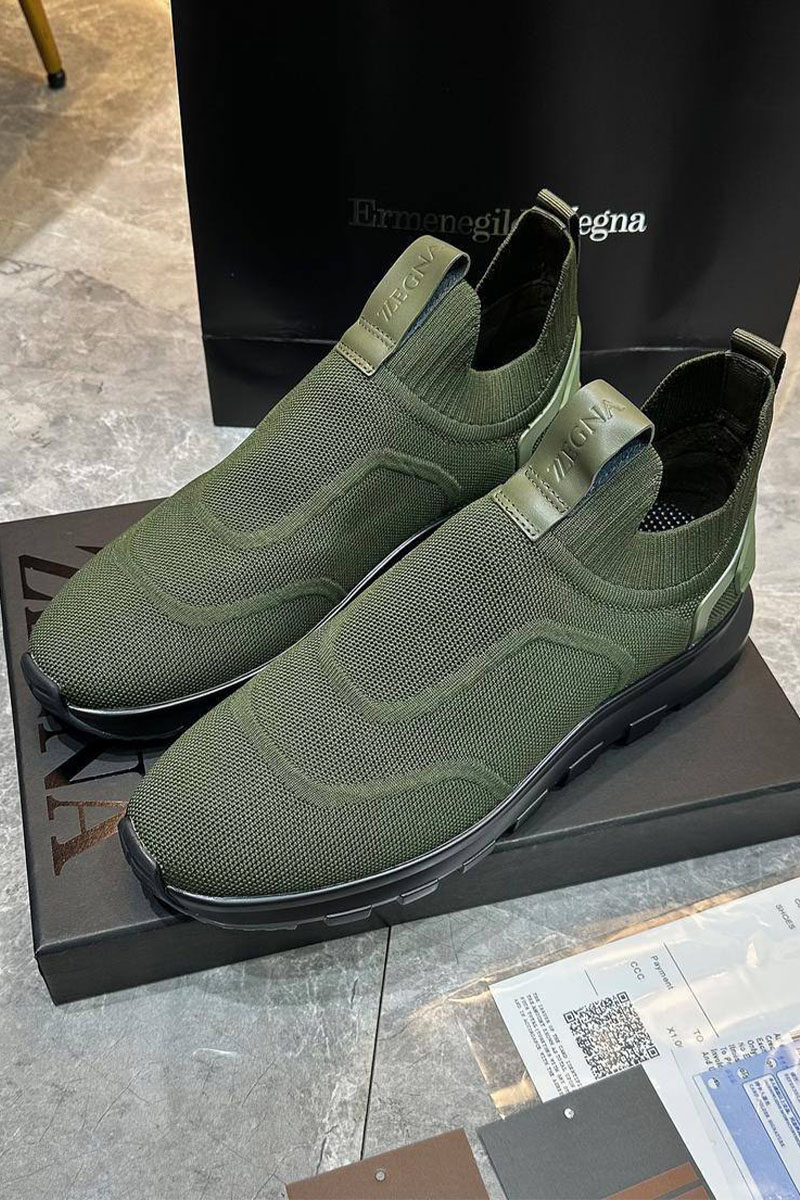 Zegna Мужские текстильные кроссовки 