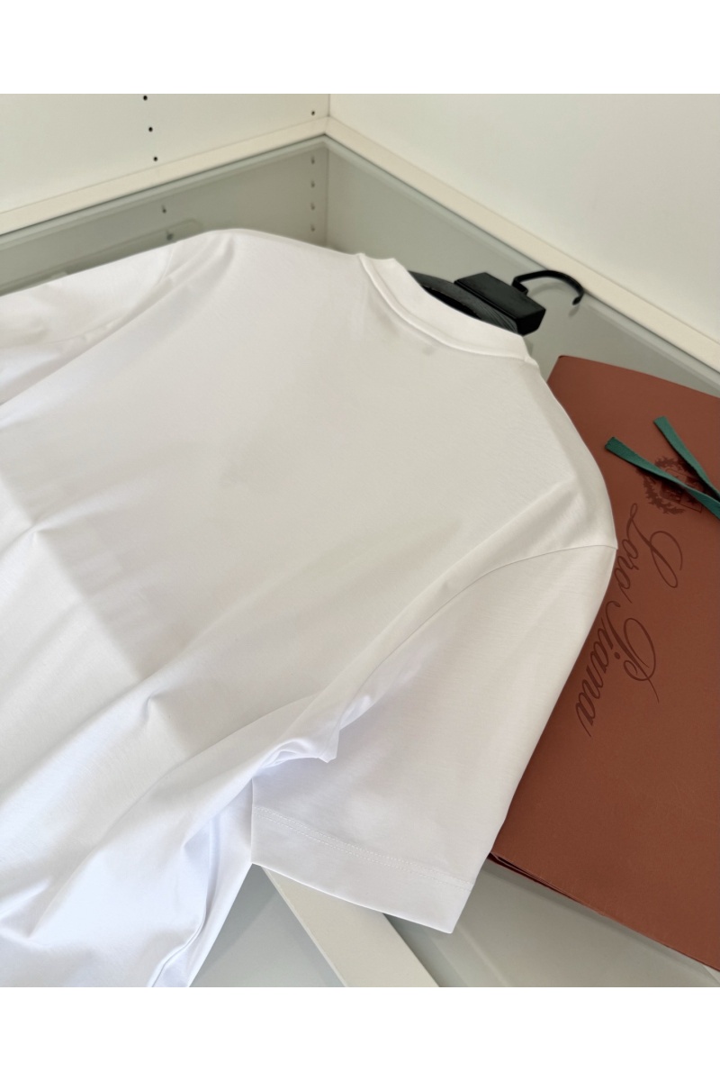 Loro Piana Мужская белая футболка premium