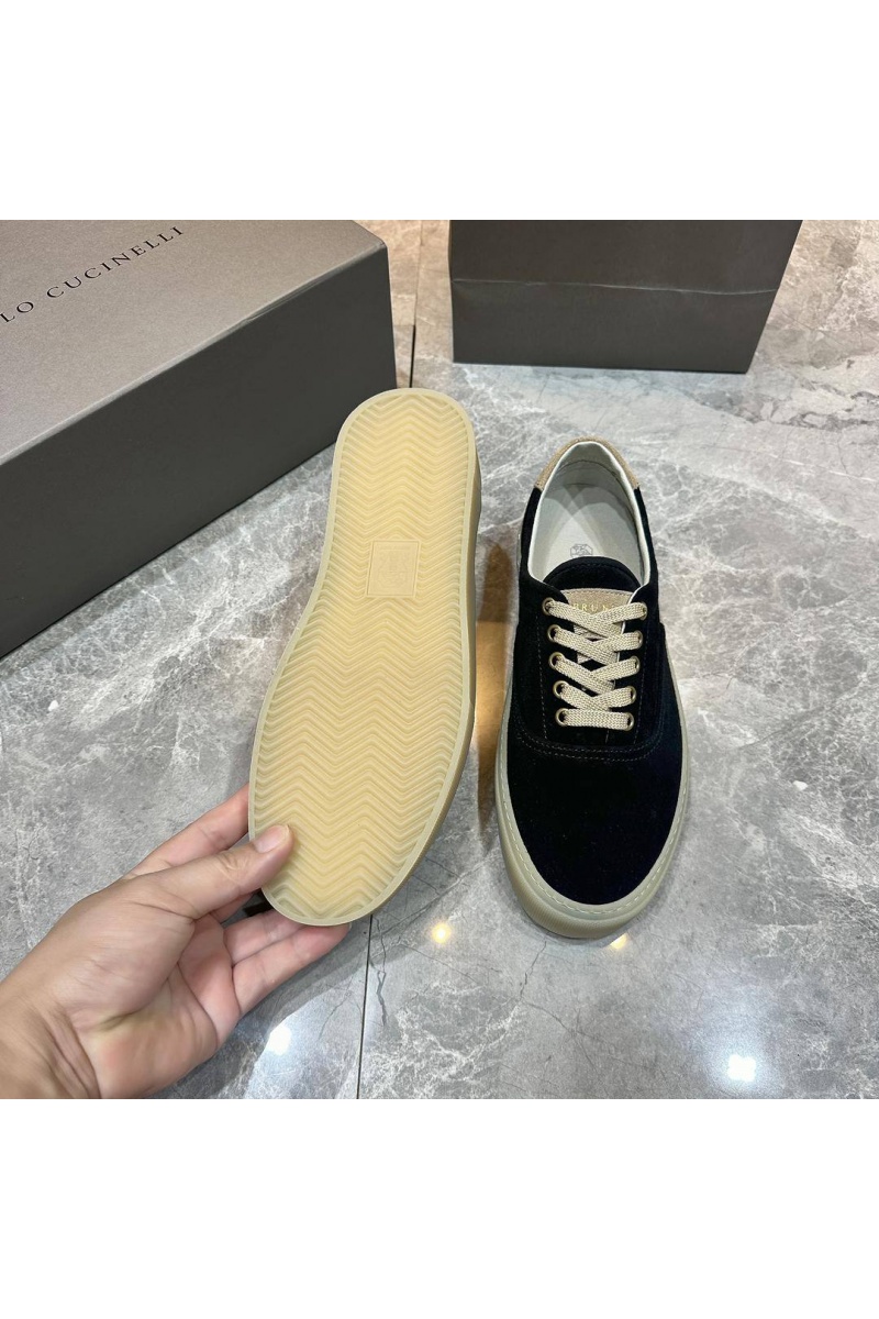 Brunеllо Сuсinеlli Замшевые кеды Sail low-top - Black