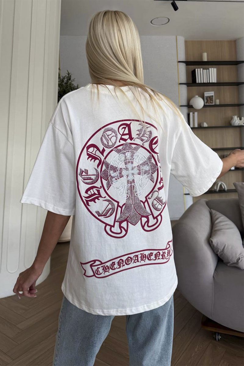 Chrome Hearts Женская оверсайз футболка premium