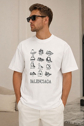 Белая оверсайз футболка graphic-print