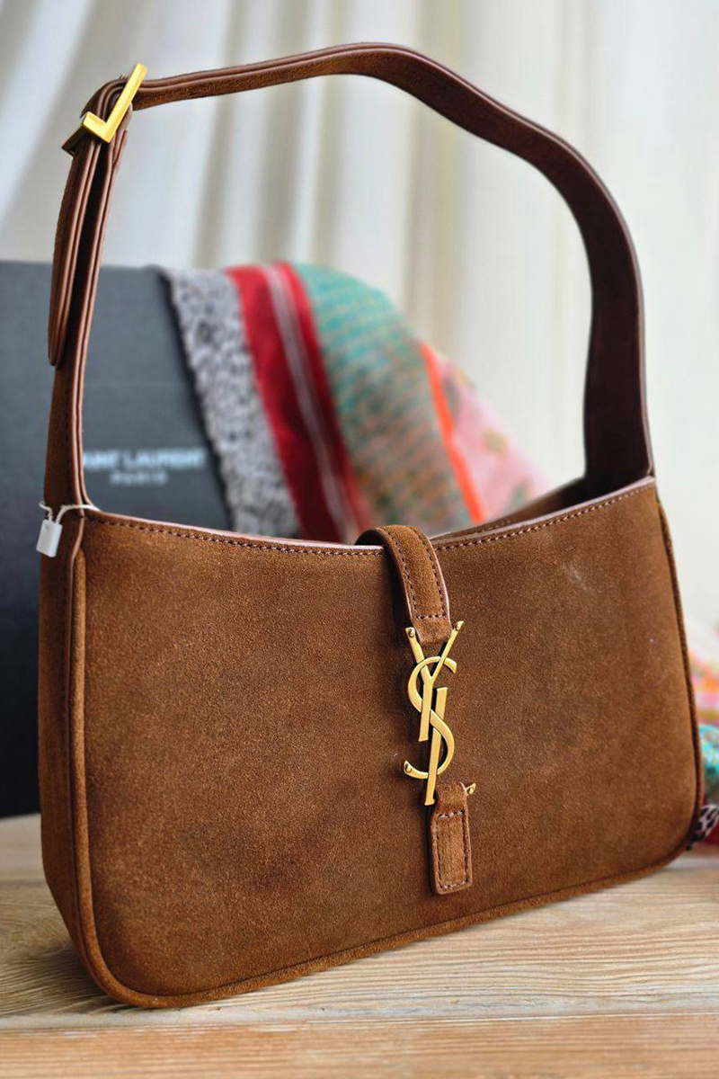 Yves Saint Laurent Женская замшевая сумка 25x13 см