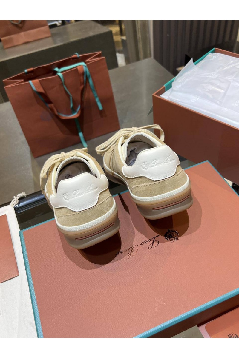 Loro Piana Женские замшевые кроссовки  Premium - Beige