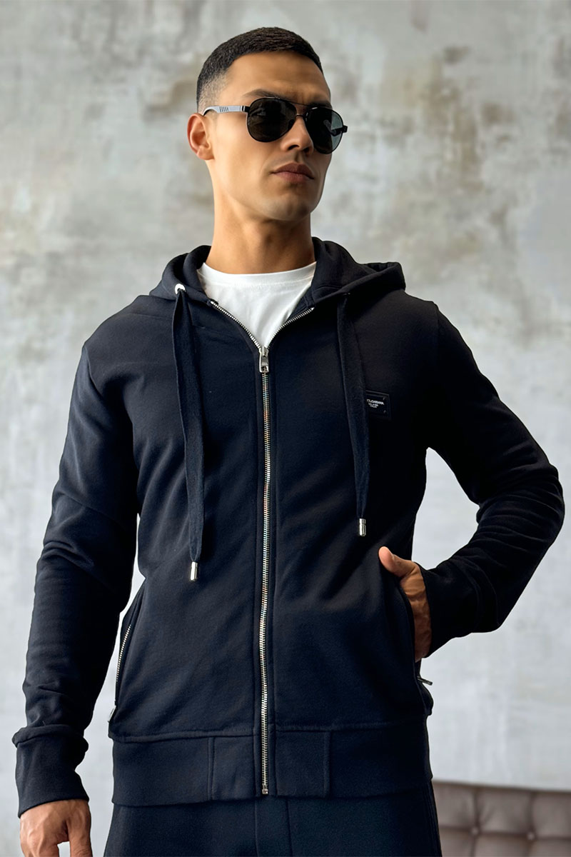 Dоlсе & Gаbbаnа Мужской чёрный костюм logo plaque