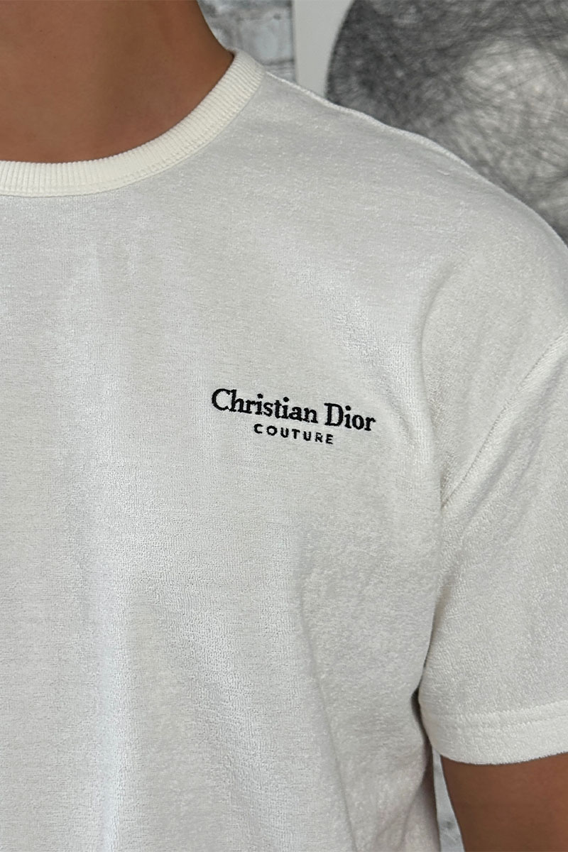 Dior Мужская белая футболка 