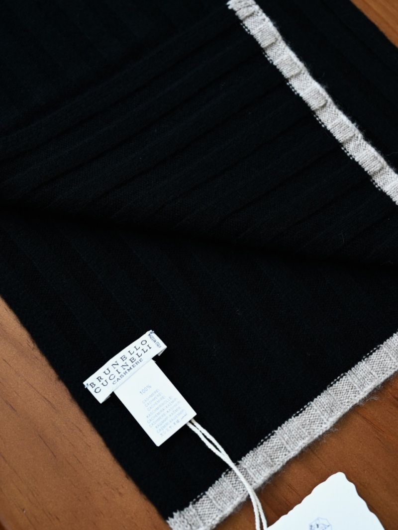 Brunеllо Сuсinеlli Кашемировый шарф Premium - Black 