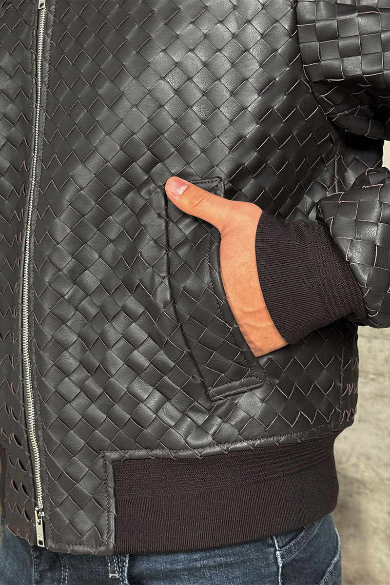 Bottega Veneta Мужская кожаная куртка premium