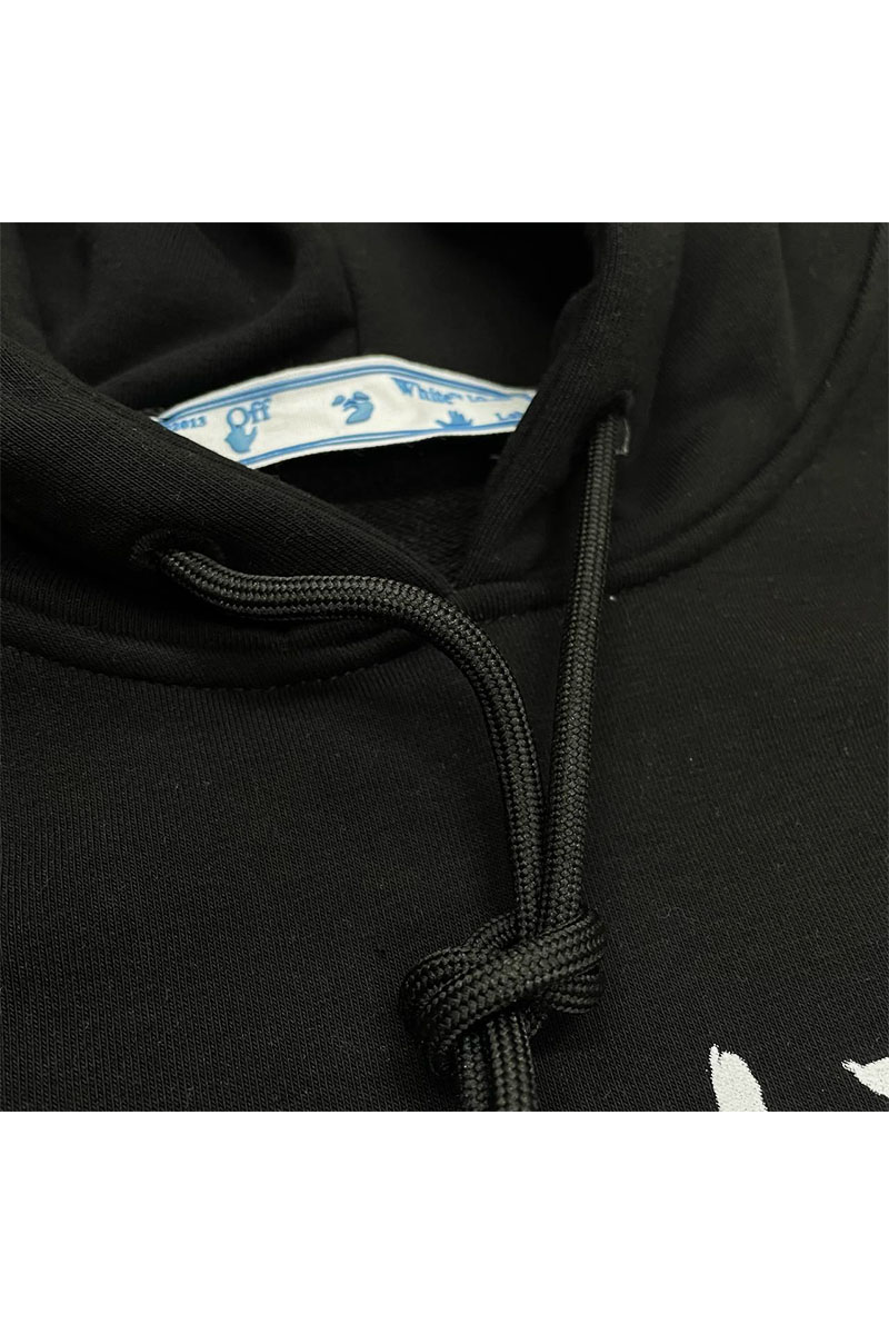 Off-White Худи чёрного цвета "Arrow" logo-print