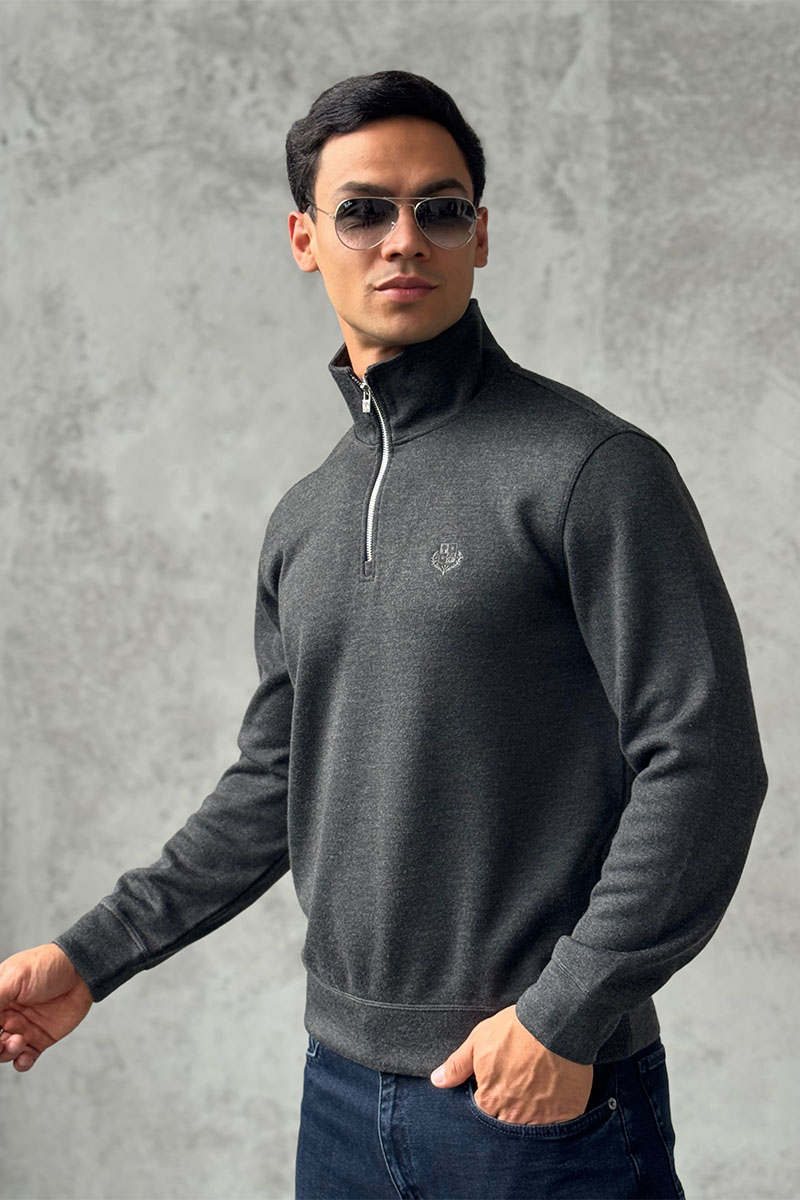 Loro Piana Утеплённая кофта zip-neck - Grey 