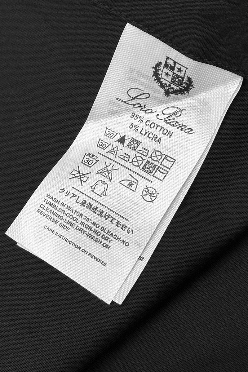 Loro Piana Мужская чёрная рубашка logo-embroidered